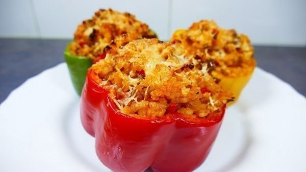 PIMIENTOS RELLENOS ASADOS receta