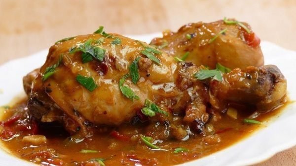 POLLO GUISADO EN OLLA RAPIDA