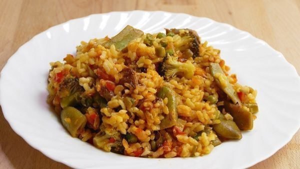 ARROZ VIUDO CON VERDURAS