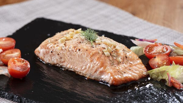 SALMON AL HORNO CON MIEL Y LIMON