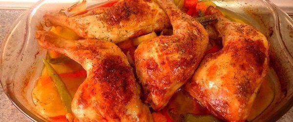 POLLO AL HORNO CON VERDURAS