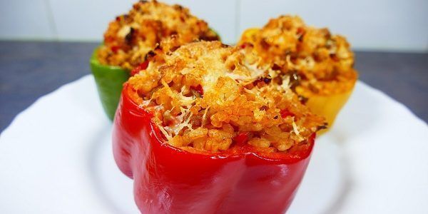 PIMIENTOS RELLENOS ASADOS receta