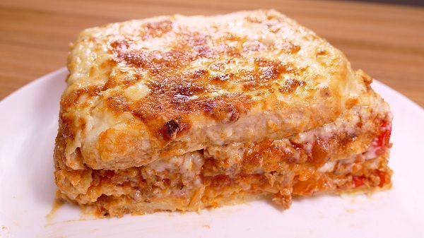 Lasaña de pan de molde