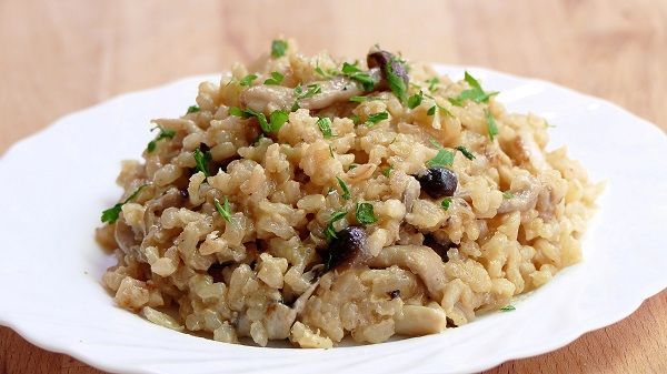 risotto de setas integral