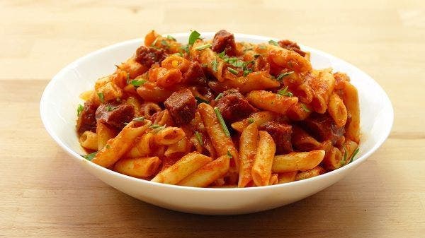 Encantador Escarpado alto Macarrones con tomate y chorizo - Recetas de Cocina Casera y facil