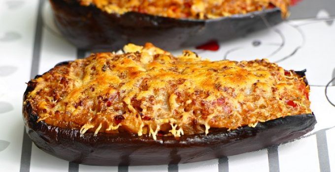 Berenjenas rellenas de verdura al horno - Recetas de Cocina