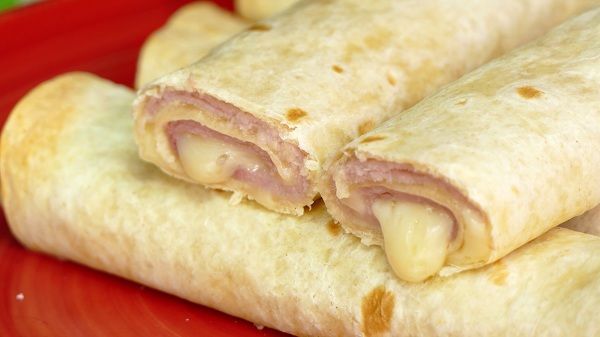 Flautas de jamon y queso caseras