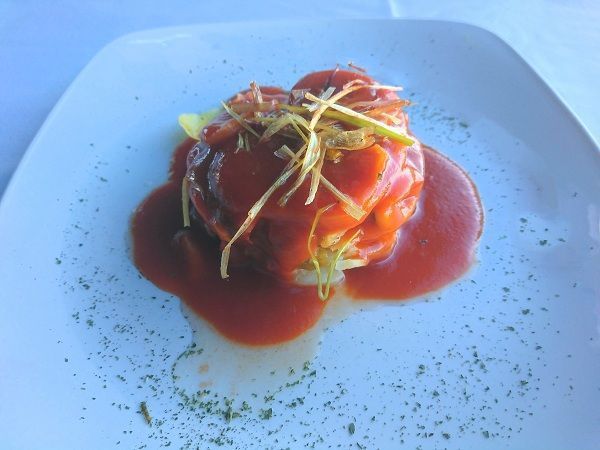 Lasaña de patata y pollo
