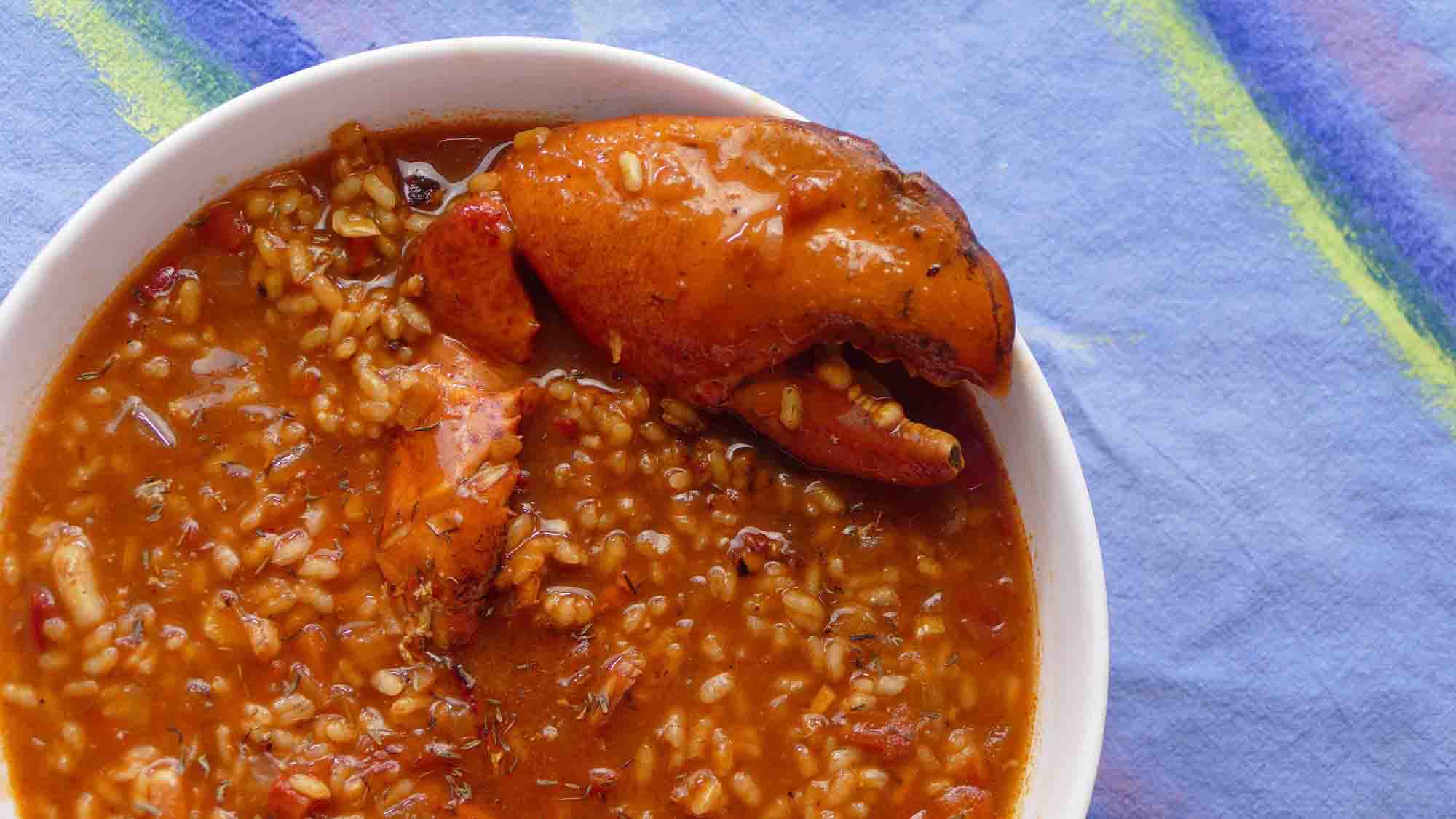Arroz caldoso con bogavante
