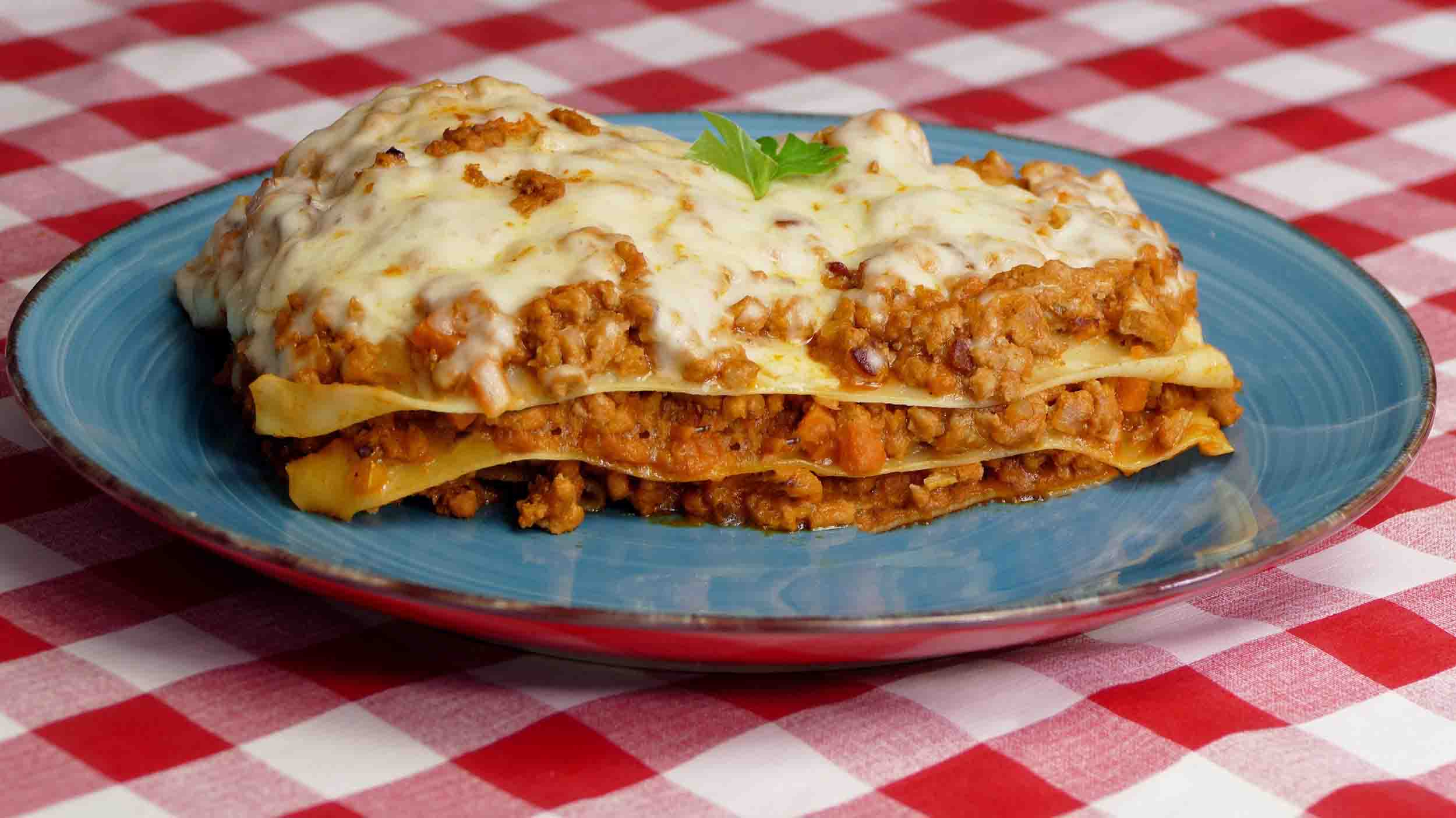 Lasaña de carne sin horno