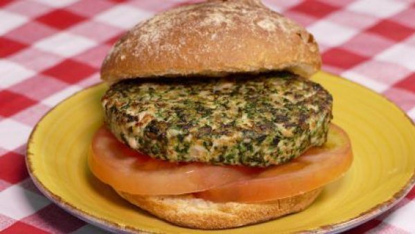 HAMBURGUESA DE POLLO Y ESPINACAS