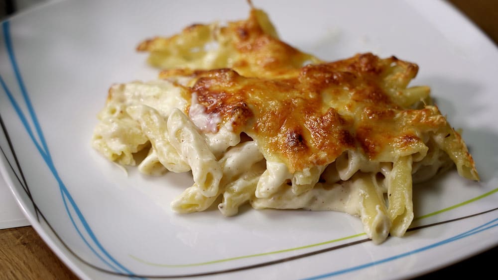 Macarrones con queso gratinado al horno - Cocina Casera y Facil