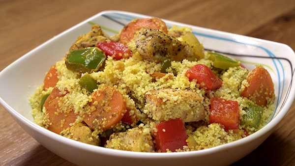 Cuscus con verduras y pollo al curry - Cocina Casera y Facil